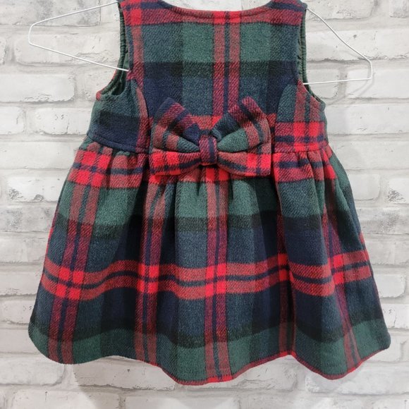 Mud Kingdom 3T-4T Sleeveless Dress Plaid Faux Wool Holiday Christmas - Picture 11 of 11